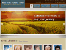 Tablet Screenshot of minnehahafuneralhome.com
